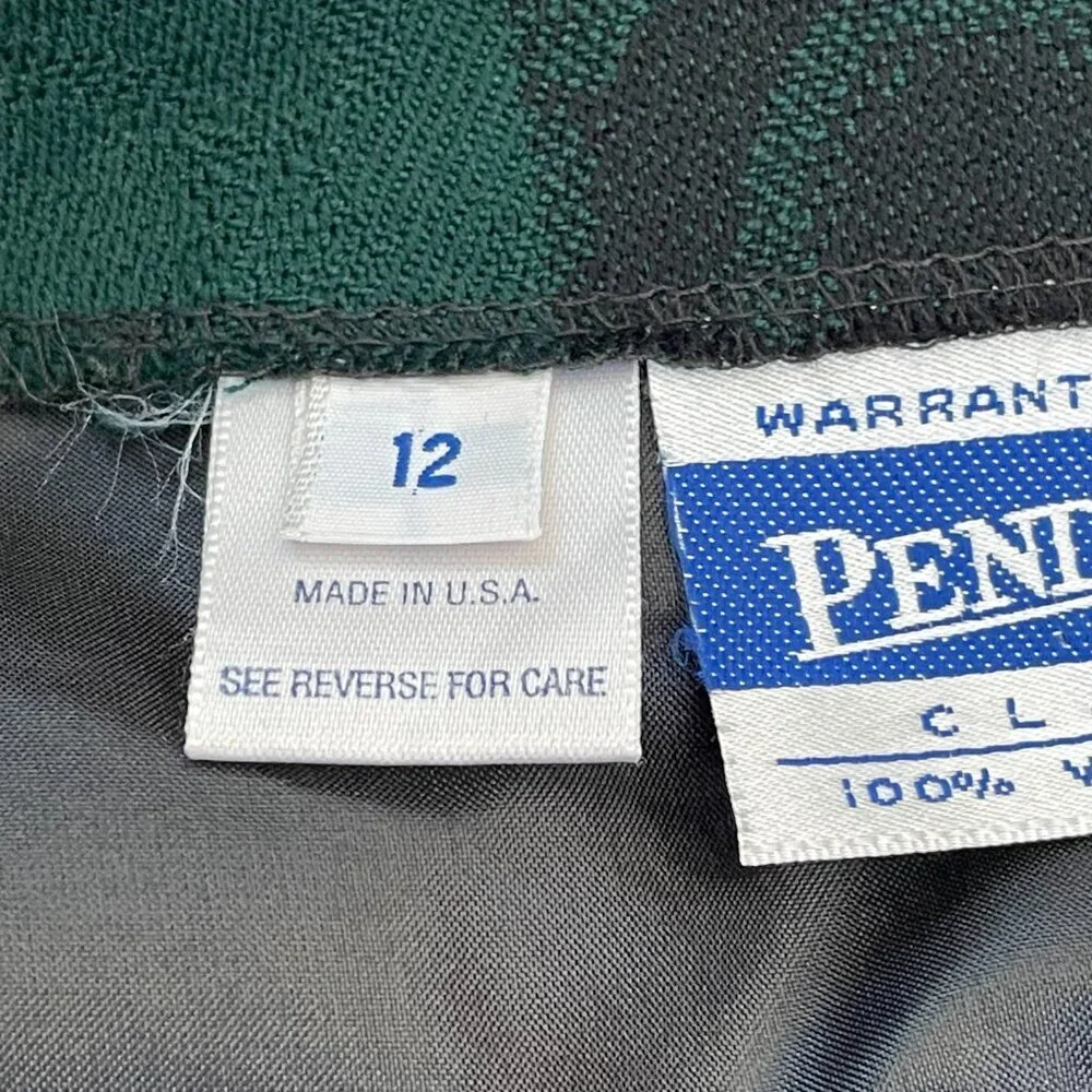 Vintage Pendleton Plaid Wool Vest Skirt Set Made in USA Size 12 - Picture 5 of 13